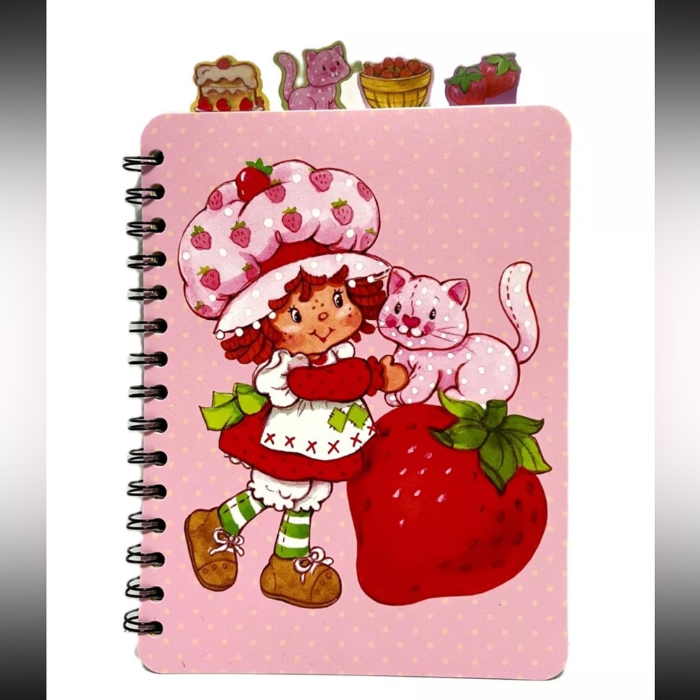 NEW Strawberry Shortcake & Custard Tab Journal Notebook 7in (W) x 9.in - Picture 8 of 8